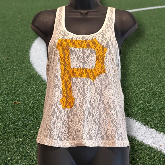 Victoria's Secret PINK Pittsburgh Pirates Lace Tank Size Small - Picture 2 of 5